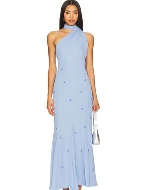 Baobab ARI MAXI DRESS IN MISTY BLUE